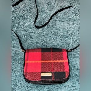 Kate Spade plaid crossbody, Color: Red & Black